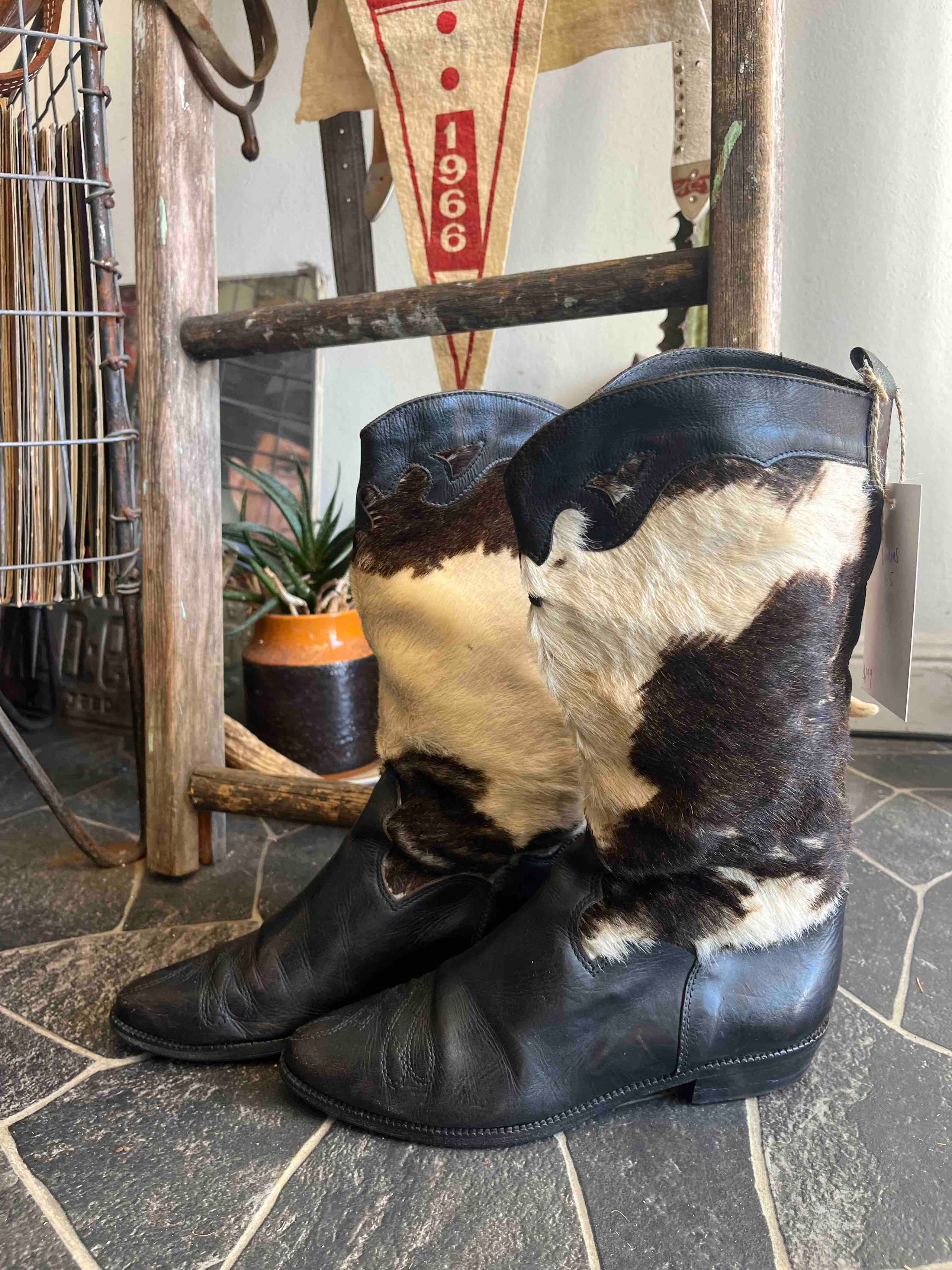 80 s Cowhide Boots W6.5